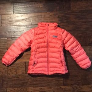 Patagonia Down Sweater Salmon Pink, size 6/7
